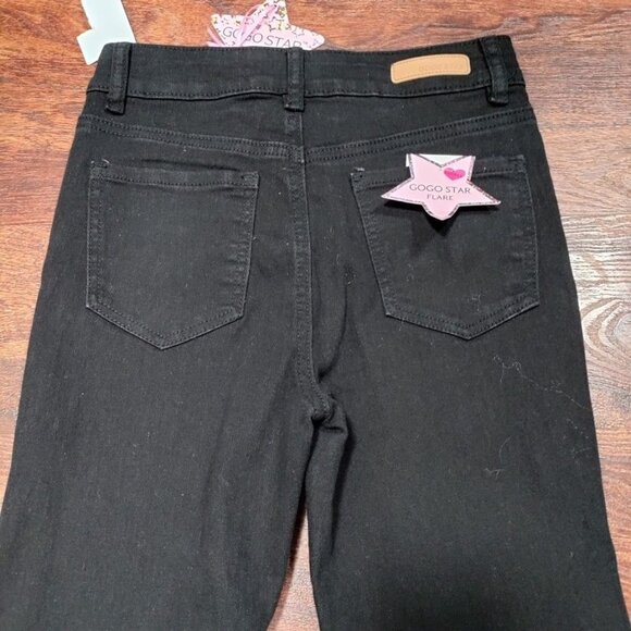 NWT GoGo Star Hippie Twee Layered-Ruffle Flare Leg  Jeans Black Kids Girl 12 - Picture 5 of 12